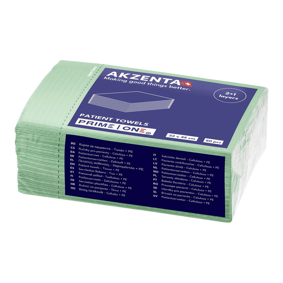 Prime One Akenta Patients Napkins - Emerald Grün