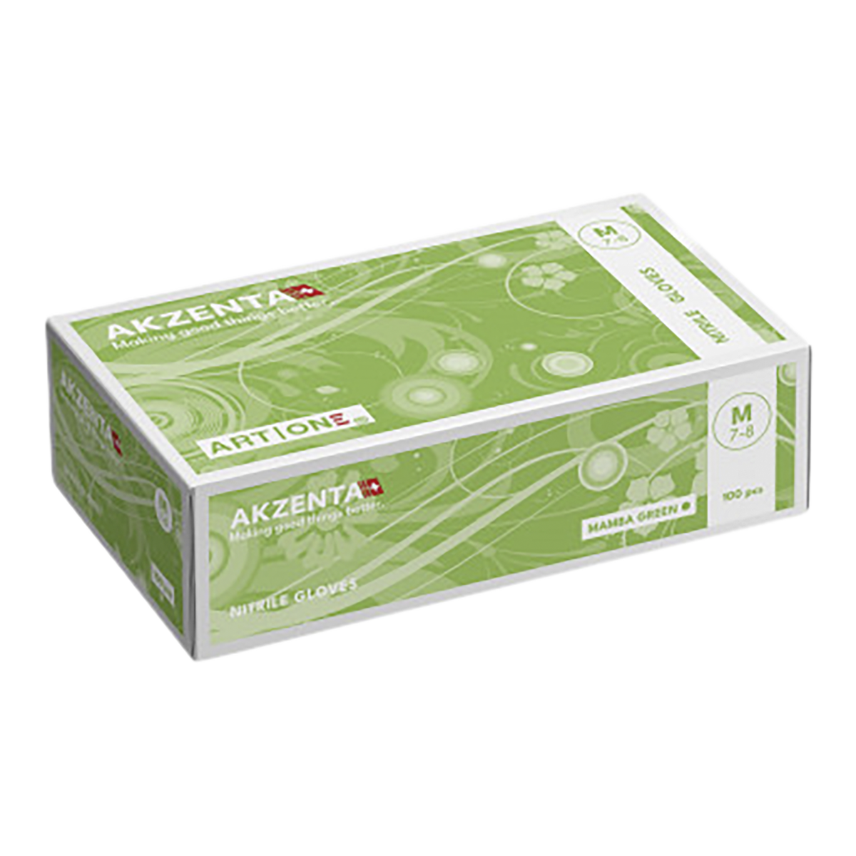 Akenta Art One Nitril Mamba Green Gloves