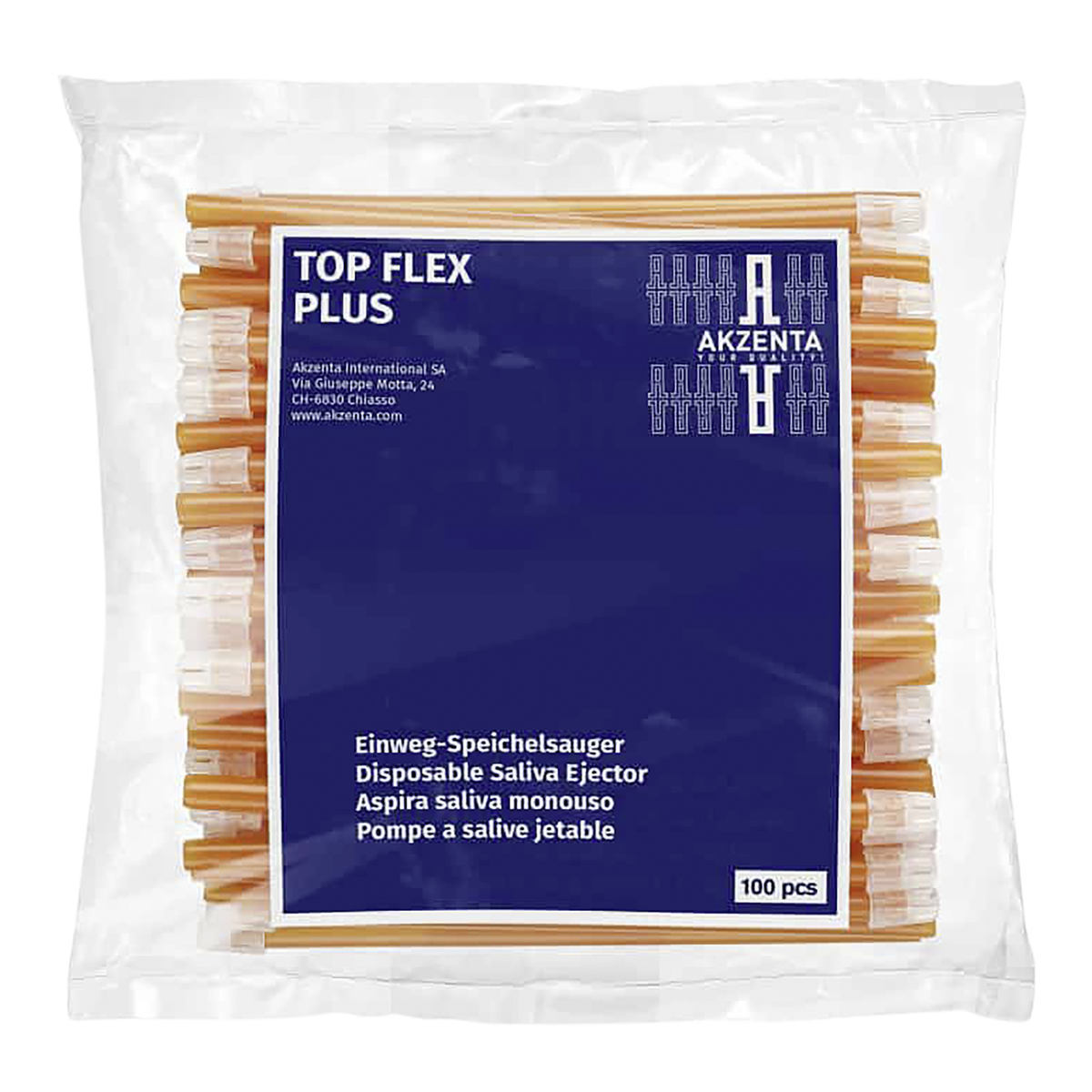 Speichelsauger Akzenta Top Flex Plus 145 - Orange