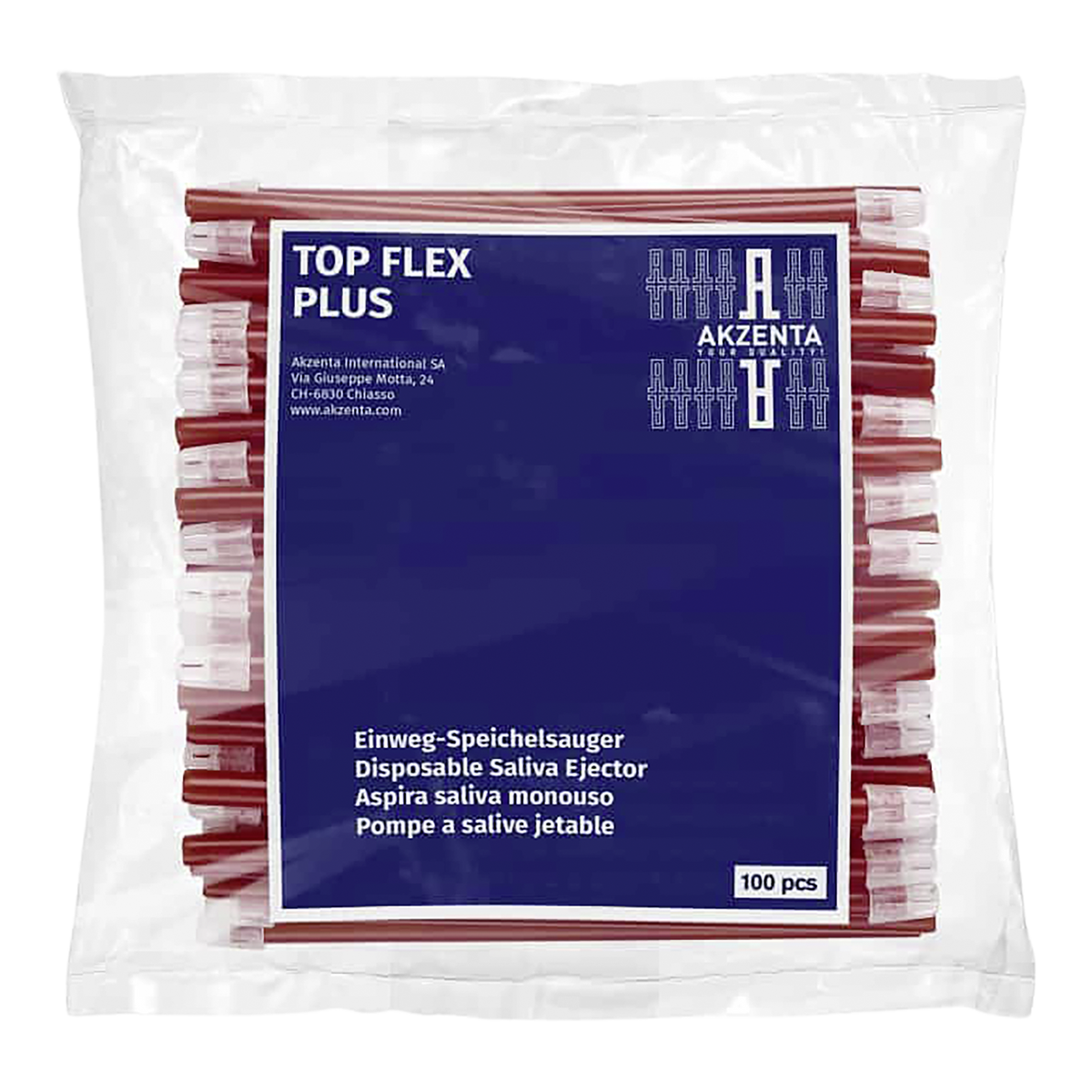 Speichelsauger Akzenta Top Flex Plus 145 - Bordeaux