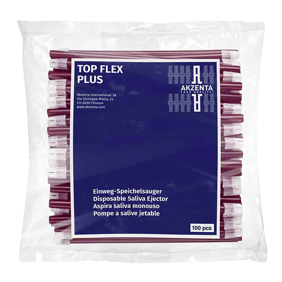 Speichelsauger Akzenta Top Flex Plus 125 - Bordeaux