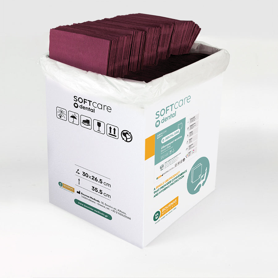 Patientenservietten Soft Care 500 Stk. 3-lagig - Bordeaux