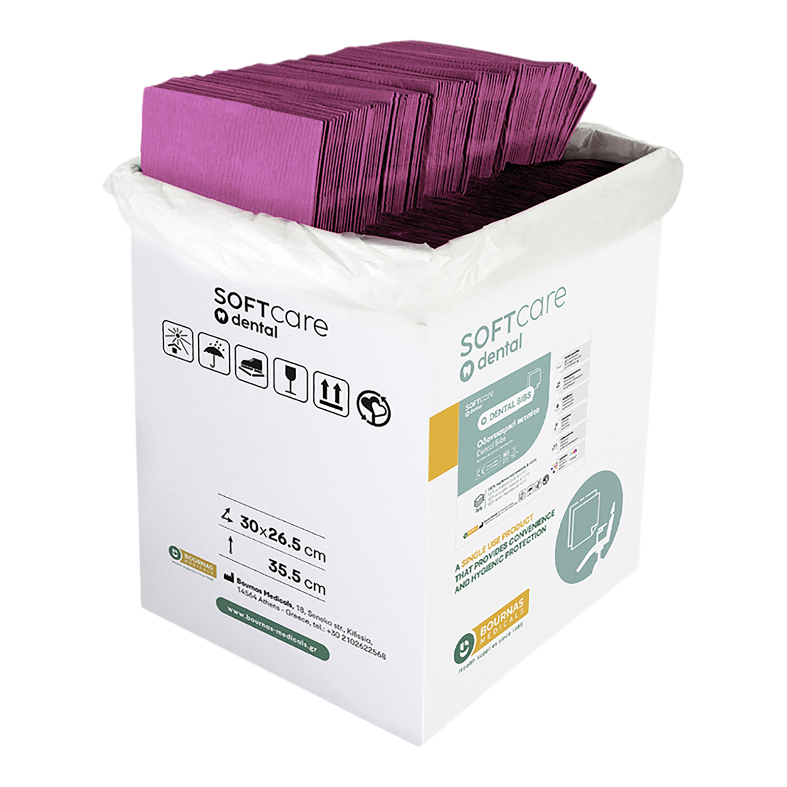 Patienten Servietten Soft Care 500 Stk. 3-lagig - Fuchsia