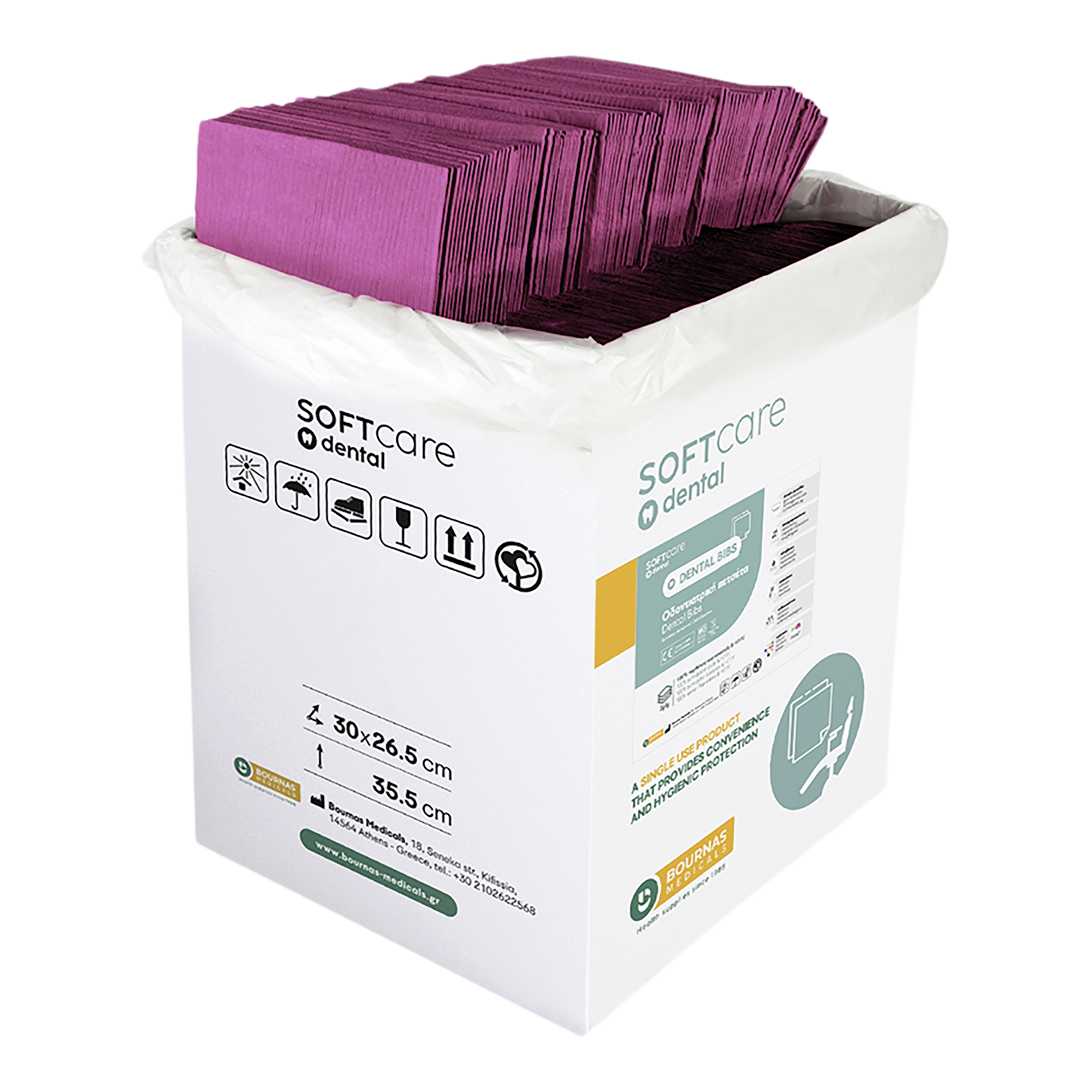 Patienten Servietten Soft Care 500 Stk. 3-lagig - Fuchsia