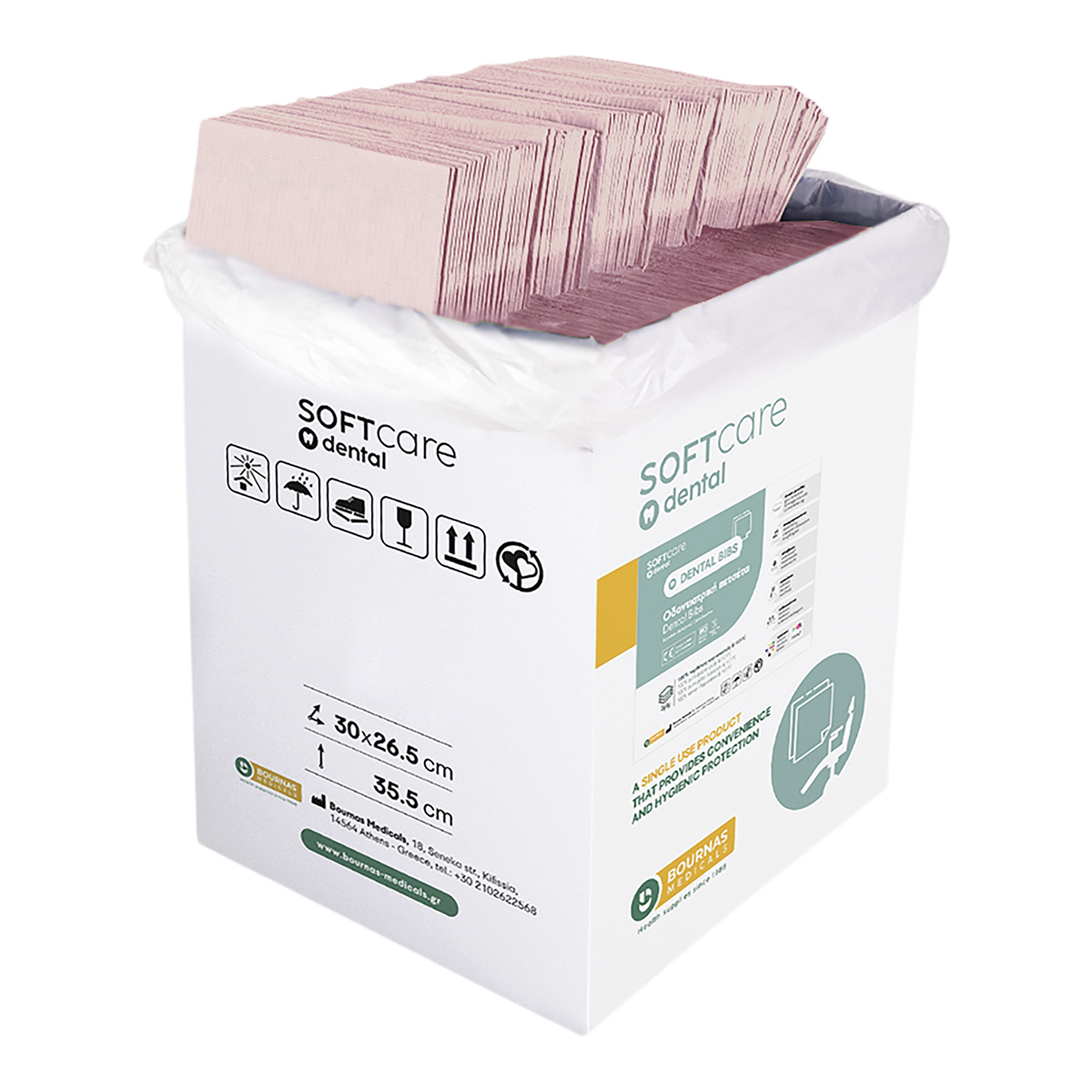 Patient Napkins Soft Care 500 STK. 3 -layer - rose